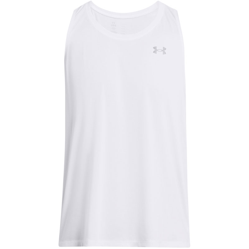 UNDER ARMOUR LAUNCH SINGLET  T-shirt (1382585-100)ΑΝΔΡΙΚΟ ΑΜΑΝΙΚΟ T-SHIRT ΛΕΥΚΟ