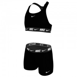 Nike Swim Big Kids Girls Racerback Bikini & Short Set (NESSG730-001)Black/White