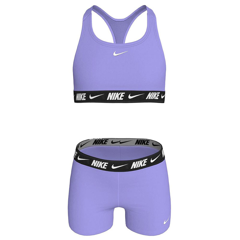 Nike Swim Big Kids Girls  Racerback Bikini & Short Set (NESSG730-591)Light Thistle