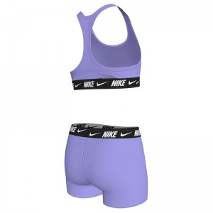 Nike Swim Big Kids Girls  Racerback Bikini & Short Set (NESSG730-591)Light Thistle