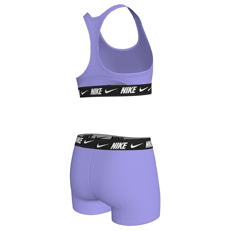 Nike Swim Big Kids Girls  Racerback Bikini & Short Set (NESSG730-591)Light Thistle