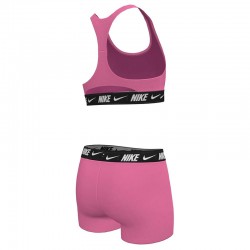 Nike Swim Big Kids Girls Racerback Bikini & Short Set (NESSG730-663)PINK GLOW