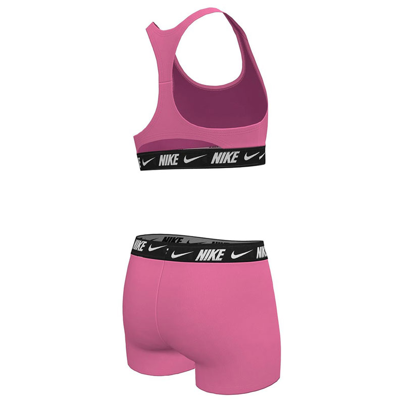Nike Swim Big Kids Girls Racerback Bikini & Short Set (NESSG730-663)PINK GLOW