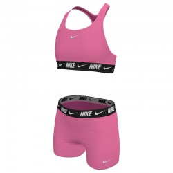 Nike Swim Big Kids Girls Racerback Bikini & Short Set (NESSG730-663)PINK GLOW