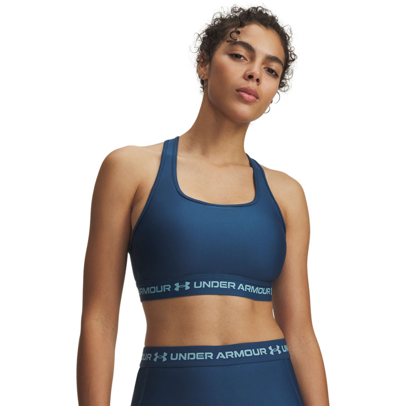 UNDER ARMOUR CROSSBACK MID BRA (1361034-498)ΓΥΝΑΙΚΕΙΟ ΜΠΟΥΣΤΑΚΙ Wham Blue/Blue Haze