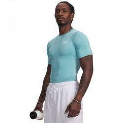 Under Armour HeatGear Compression (1361518-425)Ανδρική Κοντομάνικη Μπλούζα Compression Blue Haze/White
