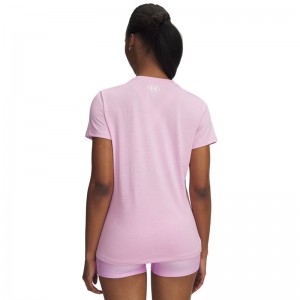Under Armour Twist Tech SSC WMNS (1384230-669)ΓΥΝΑΙΚΕΙΟ T-SHIRT Pink Dawn/White