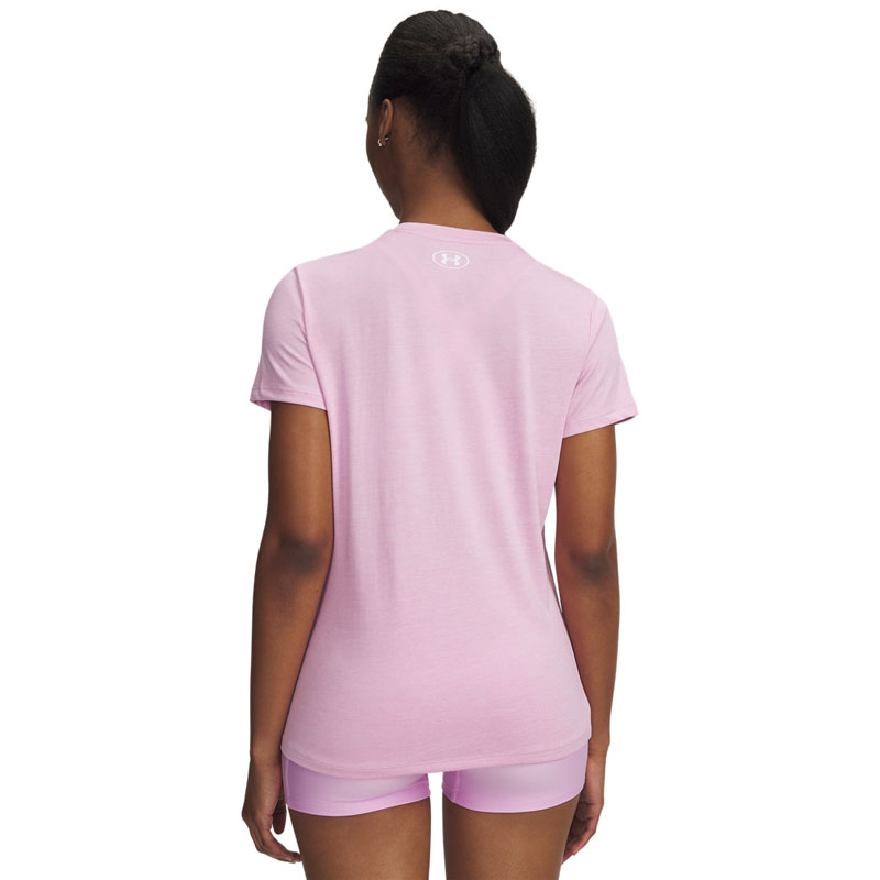 Under Armour Twist Tech SSC WMNS (1384230-669)ΓΥΝΑΙΚΕΙΟ T-SHIRT Pink Dawn/White