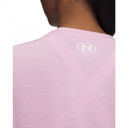 Under Armour Twist Tech SSC WMNS (1384230-669)ΓΥΝΑΙΚΕΙΟ T-SHIRT Pink Dawn/White