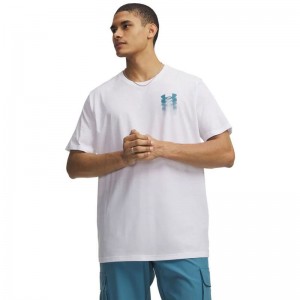 Under Armour Blur Logo (6009245-100)ΑΝΔΡΙΚΟ T-SHIRT White/Boundless Blue