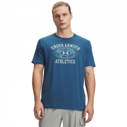 UNDER ARMOUR Globe Short-Sleeve T-Shirt (6009261-498)ΑΝΔΡΙΚΟ T-SHIRT Wham Blue/Atlas Green
