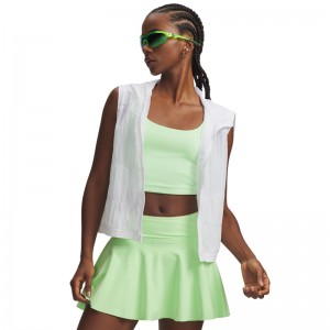 Under Armour UA Rival Woven Ruched Vest (6009679-100)ΓΥΝΑΙΚΕΙΑ ΑΜΑΝΙΚΗ ΖΑΚΕΤΑ White/Black