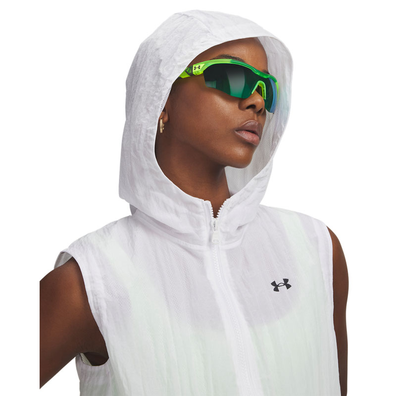 Under Armour UA Rival Woven Ruched Vest (6009679-100)ΓΥΝΑΙΚΕΙΑ ΑΜΑΝΙΚΗ ΖΑΚΕΤΑ White/Black