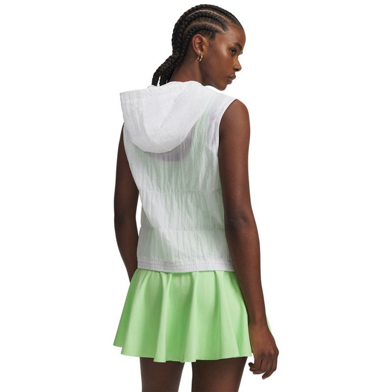 Under Armour UA Rival Woven Ruched Vest (6009679-100)ΓΥΝΑΙΚΕΙΑ ΑΜΑΝΙΚΗ ΖΑΚΕΤΑ White/Black