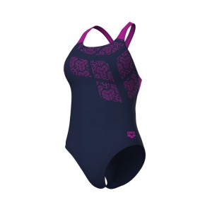 Arena Kikko Swimsuit Swim Pro Back (010807-790)Γυναικείο Αθλητικό Μαγιό – Navy/Fuchsia