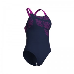 Arena Kikko Swimsuit Swim Pro Back (010807-790)Γυναικείο Αθλητικό Μαγιό – Navy/Fuchsia