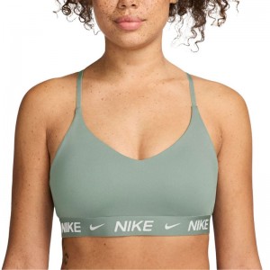 Nike Indy Light-Support (FD1062-007)Γυναικείο αθλητικό σουτιέν με επένδυση ρυθμιζόμενο Steam/Green