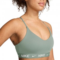 Nike Indy Light-Support (FD1062-007)Γυναικείο αθλητικό σουτιέν με επένδυση ρυθμιζόμενο Steam/Green