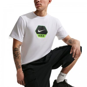 Nike Sportswear  T-Shirt (IQ0471-101)Ανδρικό T-Shirt WHITE/ELECTRIC GREEN