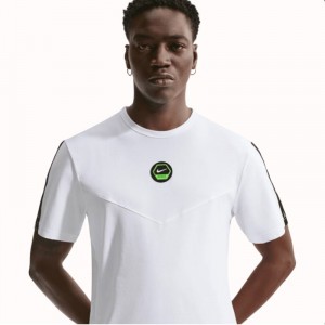 NIKE SPORTSWEAR DRI-FIT TEE (IH4288-101)ΑΝΔΡΙΚΟ T-SHIRT WHITE/WHITE/ELECTRIC GREEN