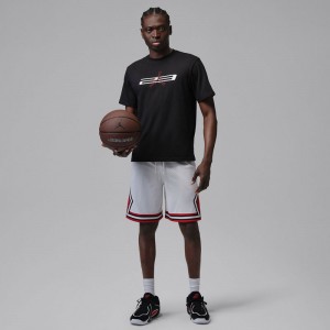Jordan Sport Dri-FIT Graphic T-Shirt (IR0864-010)ΑΝΔΡΙΚΟ T-SHIRT BLACK/WHITE/UNIVERSITY RED