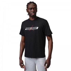 Jordan Sport Dri-FIT Graphic T-Shirt (IR0864-010)ΑΝΔΡΙΚΟ T-SHIRT BLACK/WHITE/UNIVERSITY RED