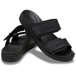 Crocs Brooklyn Buckle Low (211215-001)Γυναικεία ανατομικά σανδάλια Μαυρα