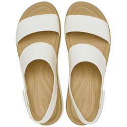 Crocs Brooklyn Matte Wrap Low Wedge (211802-00O) Γυναικεία ανατομικά πέδιλα Chalk / Tan