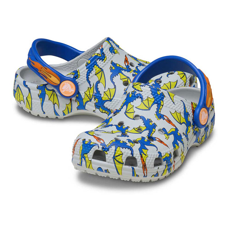 Crocs Toddler Classic Dragon Graphic Clog (212514-1FT)ΒΡΕΦΙΚΑ ΣΑΜΠΟ ΠΟΛΥΧΡΩΜΑ