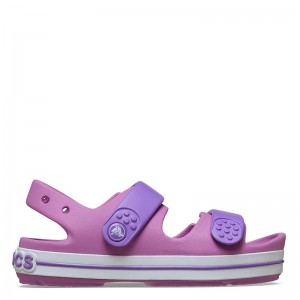 CROCS Crocband Cruiser Sandal T (209424-6WQ)ΒΡΕΦΙΚΑ ΣΑΝΔΑΛΙΑ Bubble  ΡΟΖ/ΛΙΛΑ