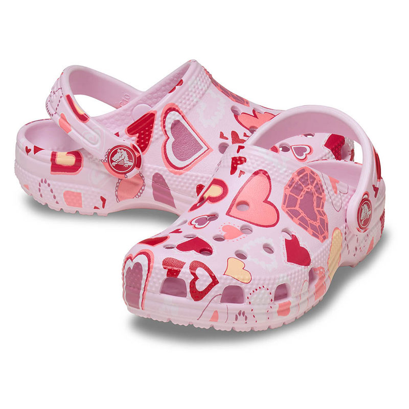 Crocs Classic VDay Clog T (209755-7CI)ΒΡΕΦΙΚΑ ΣΑΜΠΟ Pink Milk/Hearts