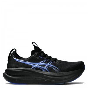 ASICS GEL-NIMBUS 28 (1011C127-004)ΑΝΔΡΙΚΑ ΠΑΠΟΥΤΣΙΑ BLACK/NEON BLUE