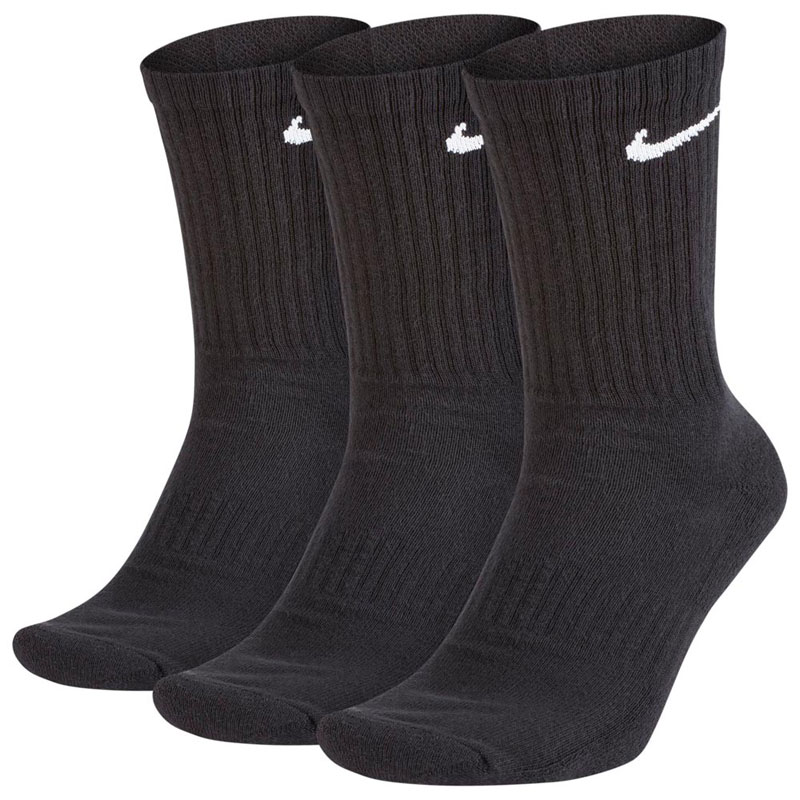 Nike Everyday Cushion Crew 3Pack Unisex Κάλτσες (SX7664-010)3 ΖΕΥΓΑΡΙΑ ΚΑΛΤΣΕΣ ΜΑΥΡΕΣ