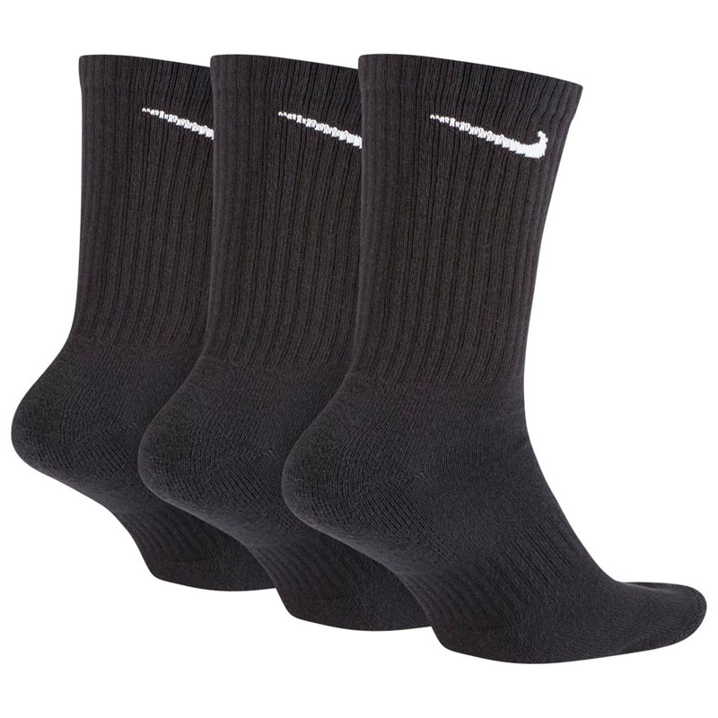 Nike Everyday Cushion Crew 3Pack Unisex Κάλτσες (SX7664-010)3 ΖΕΥΓΑΡΙΑ ΚΑΛΤΣΕΣ ΜΑΥΡΕΣ