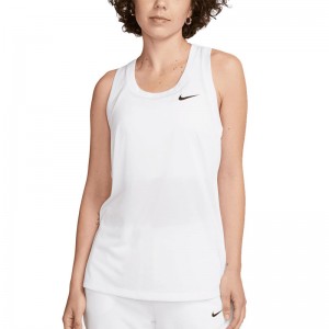 Nike Dri-Fit TANK TEE (DX0706-100)Γυναικεία Μπλούζα Αμάνικη WHITE/BLACK