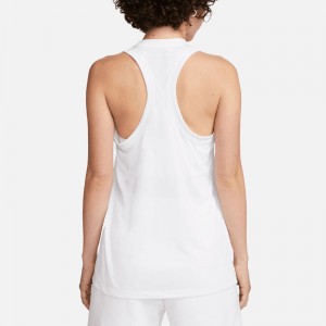Nike Dri-Fit TANK TEE (DX0706-100)Γυναικεία Μπλούζα Αμάνικη WHITE/BLACK Nike Dri-Fit TANK TEE (DX0706-100)Γυναικεία Μπλούζα Αμάνικη WHITE/BLACK