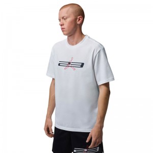 Jordan Sport Dri-FIT Graphic T-Shirt (IR0864-100)ΑΝΔΡΙΚΟ T-SHIRT White/Black/University Red
