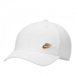 Nike Club Structured Metal Logo Cap (FB5371-100)ΚΑΠΕΛΟ UNISEX WHITE/METALLIC GOLD