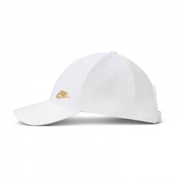 Nike Club Structured Metal Logo Cap (FB5371-100)ΚΑΠΕΛΟ UNISEX WHITE/METALLIC GOLD