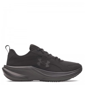 Under Armour Charged+ Assert 11 (6006919-001)ΠΑΙΔΙΚΑ ΠΑΠΟΥΤΣΙΑ ΔΕΡΜΑΤΙΝΑ ΜΑΥΡΑ
