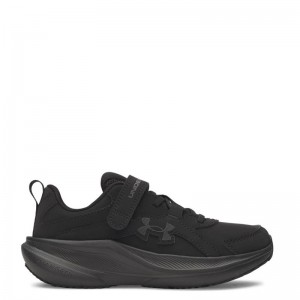 UNDER ARMOUR UA BPS ASSERT 11 SYN LEATHER (6006920-001)ΠΑΙΔΙΚΑ ΠΑΠΟΥΤΣΙΑ ΜΑΥΡΑ ΔΕΡΜΑΤΙΝΑ