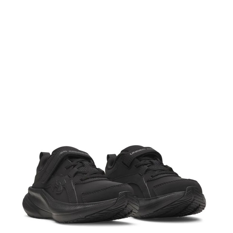 UNDER ARMOUR UA BPS ASSERT 11 SYN LEATHER (6006920-001)ΠΑΙΔΙΚΑ ΠΑΠΟΥΤΣΙΑ ΜΑΥΡΑ ΔΕΡΜΑΤΙΝΑ