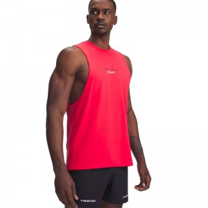 Under Armour Project Rock (1389949-989)ΑΝΔΡΙΚΗ ΑΜΑΝΙΚΗ ΜΠΛΟΥΖΑ ΚΟΚΚΙΝΗ