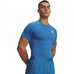Under Armour HeatGear Compression (1361518-430)ΑΝΔΡΙΚΟ T-SHIRT Aegean Blue/White