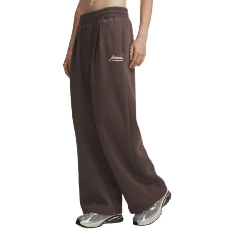 Under Armour Womens Rival Pleated Varsity Pants (6016558-200)ΓΥΝΑΙΚΕΙΟ ΠΑΝΤΕΛΟΝΙ Peppercorn/Bashful Pink