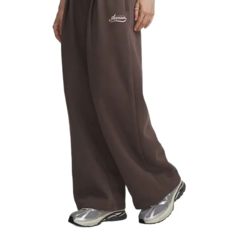 Under Armour Womens Rival Pleated Varsity Pants (6016558-200)ΓΥΝΑΙΚΕΙΟ ΠΑΝΤΕΛΟΝΙ Peppercorn/Bashful Pink