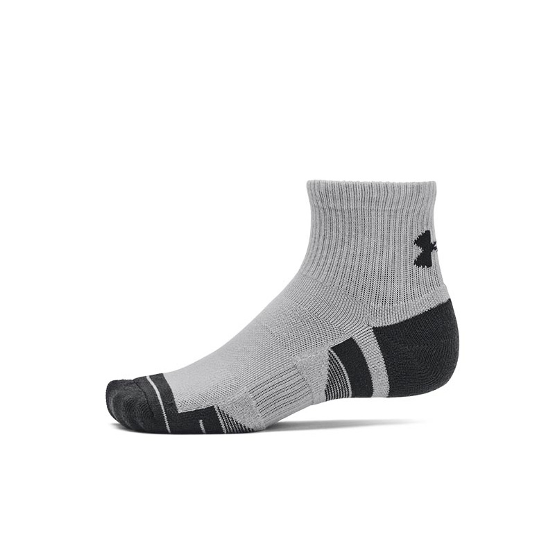 UNDER ARMOUR Perf Tech 3pk Qtr (6015138-011)ΑΘΛΗΤΙΚΕΣ ΚΑΛΤΣΕΣ 3 ΤΕΜΑΧΙΑ Mod Gray/White/Jet Gray