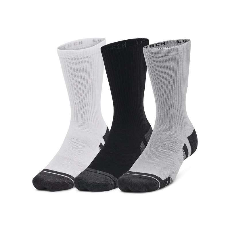 UNDER ARMOUR Perf Tech 3pk Crew (6015139-011)ΑΘΛΗΤΙΚΕΣ ΚΑΛΤΣΕΣ 3 ΤΕΜΑΧΙΑ Mod Gray/White/Jet Gray