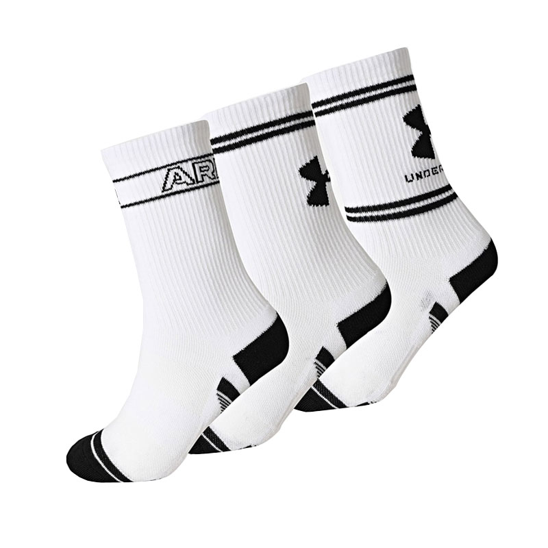 UNDER ARMOUR Perf Tech Nov 3pk Crw (6015141-100)ΑΘΛΗΤΙΚΕΣ ΚΑΛΤΣΕΣ 3 ΤΕΜΑΧΙΑ White/White/Ultimate Black
