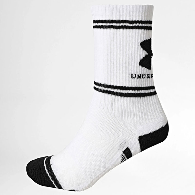 UNDER ARMOUR Perf Tech Nov 3pk Crw (6015141-100)ΑΘΛΗΤΙΚΕΣ ΚΑΛΤΣΕΣ 3 ΤΕΜΑΧΙΑ White/White/Ultimate Black